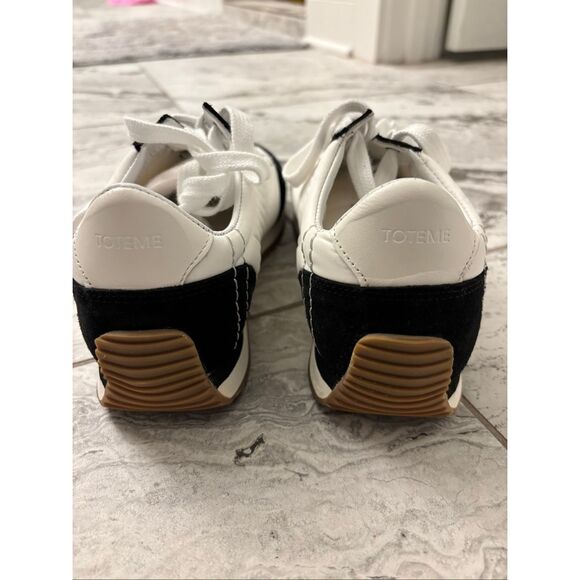 NWOB TOTEME The Sport leather-trimmed suede and shell sneakers, $450 Sz8 - Picture 3 of 9